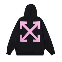 Off-White Off-W Monogram Hoodie - Negro Rosa