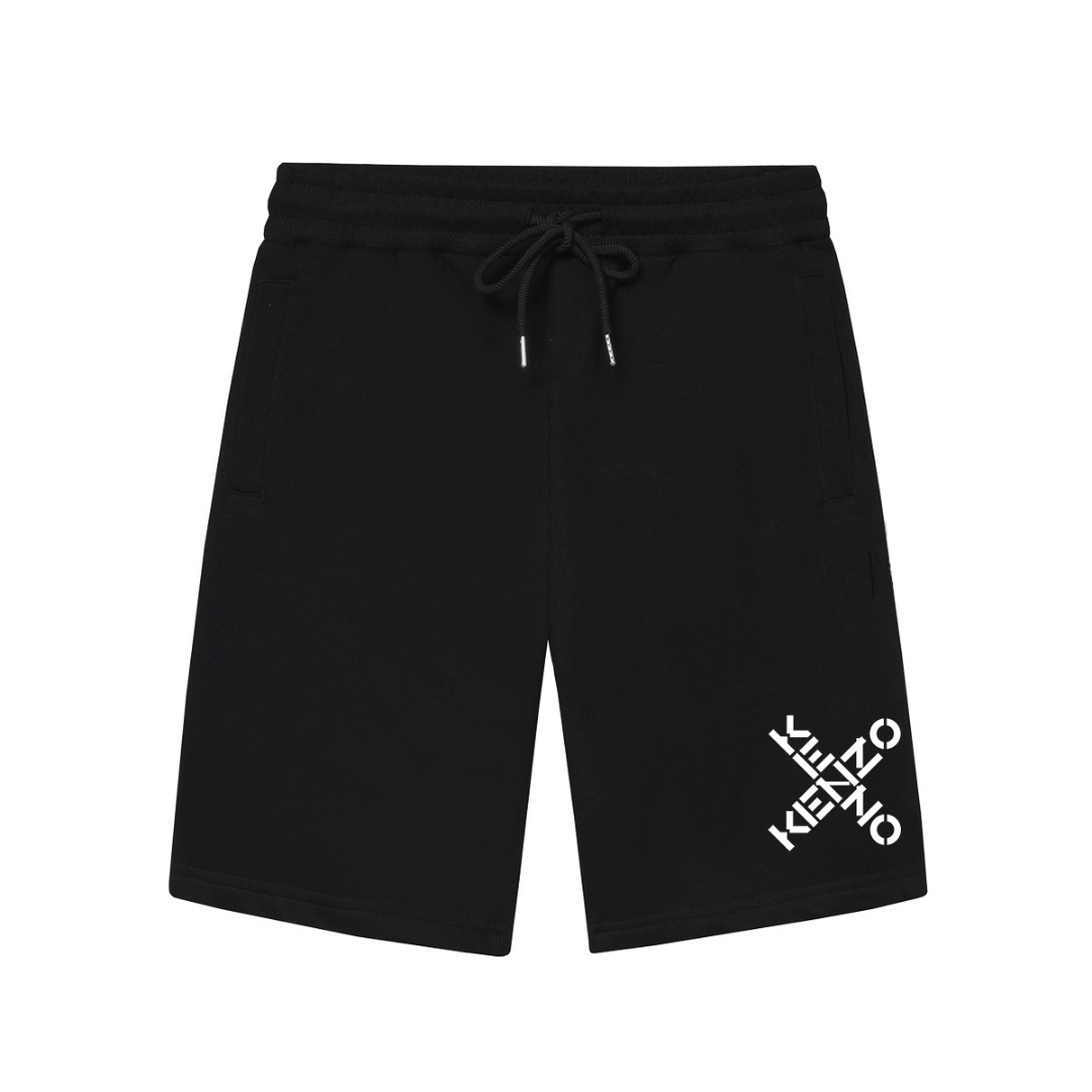 Monogram Shorts Negro Logo Blanco