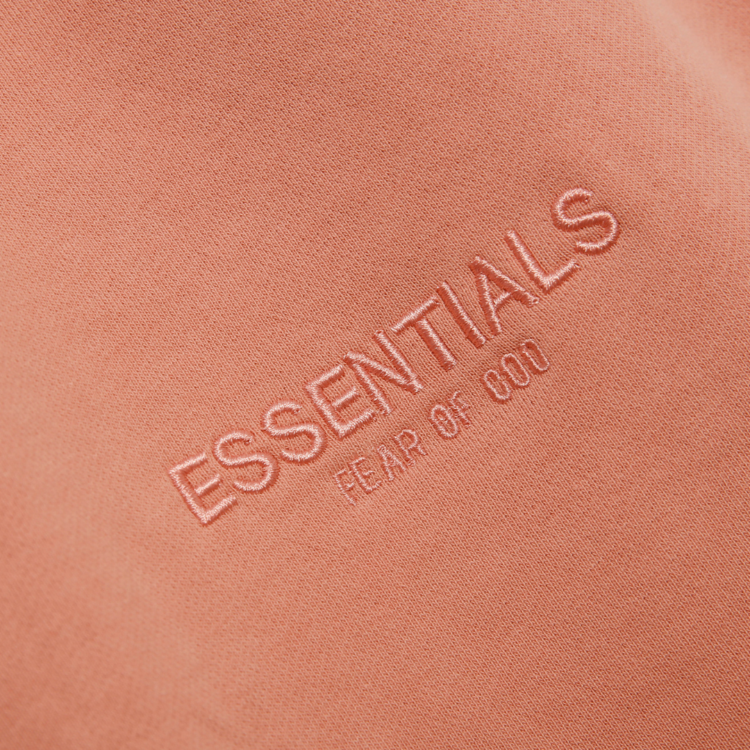 Essentials Shorts Blanco Rosa Logo Negro