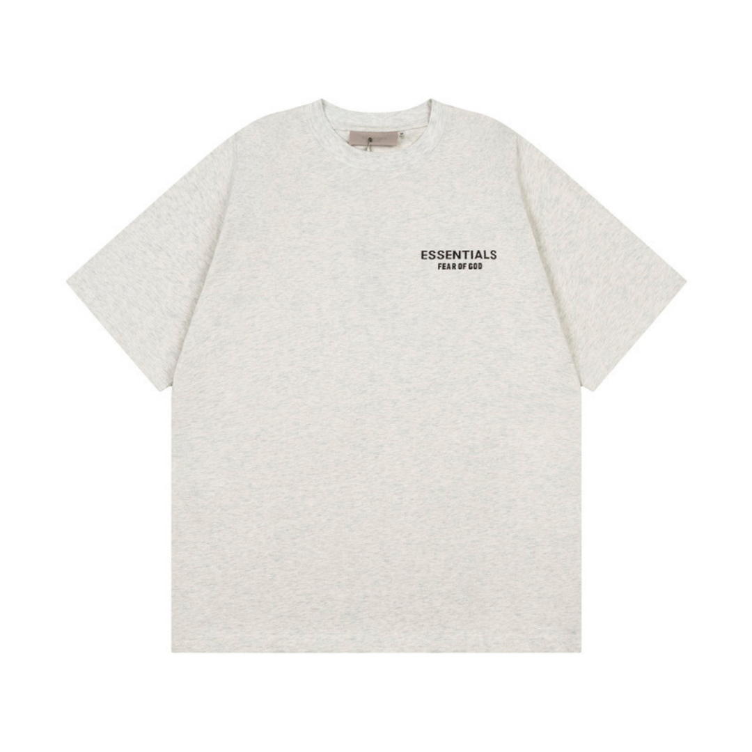 Essentials Short Set Liso Blanco Logo Negro