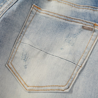 Amr Blue Distressed Jeans Azul