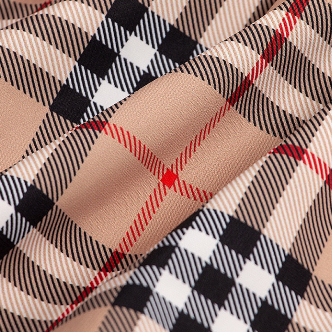 BB Monogram Shorts Tartan Beige