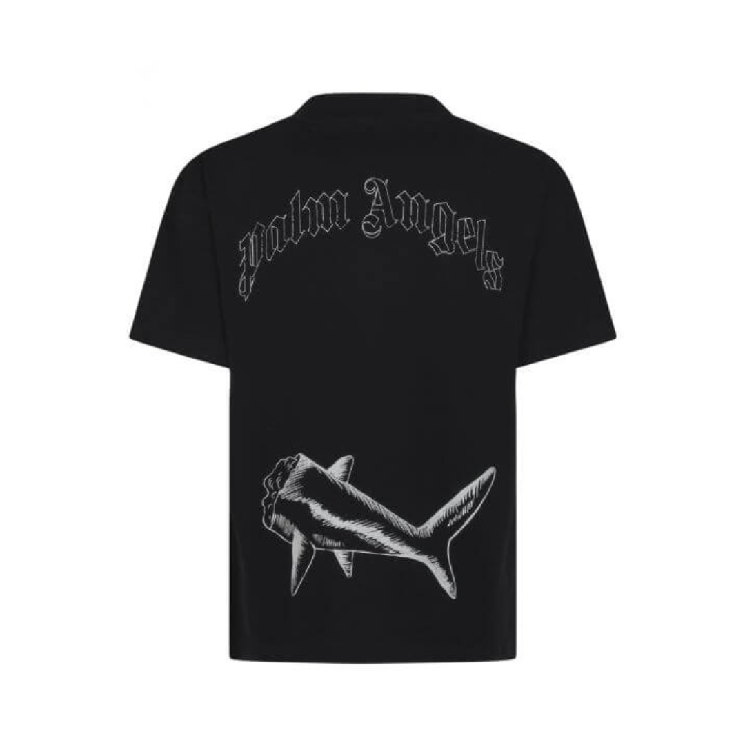 Palm Angels Palm Shark T-shirt - Negro Negro Tiburón