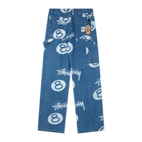 Stussy Jeans Azul Logotipos Ocho