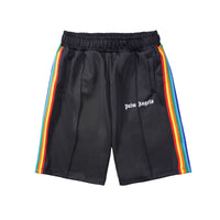 Pantalon Palm Angels Negro Corto Negro Con Rayas