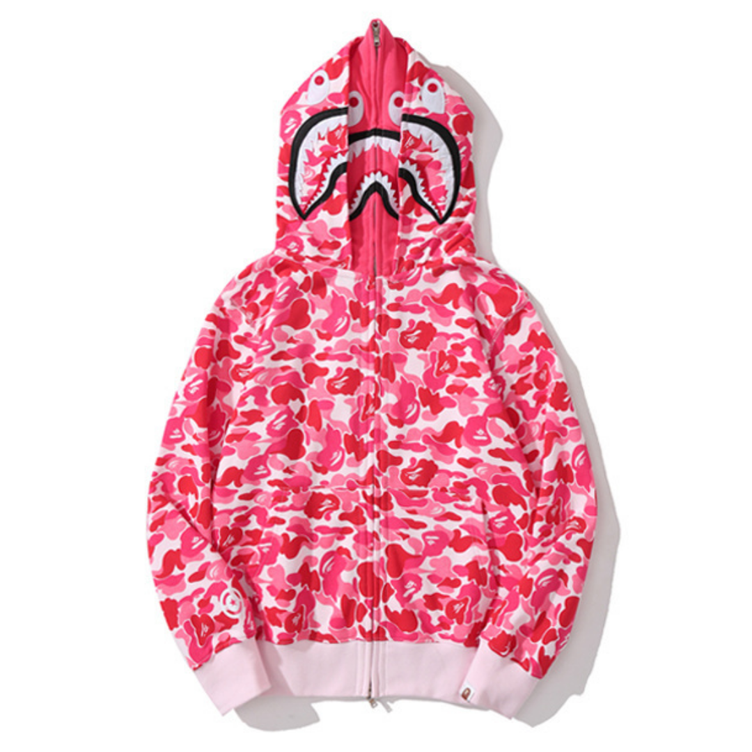 Bape Zip Hoodie Camo Rosa 5