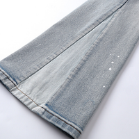 Purple Flared Jeans Lavado Claro Roturas 2
