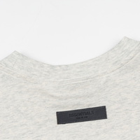Essentials Short Set Liso Blanco Logo Negro