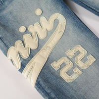 Amr White Logo Jeans Blanco