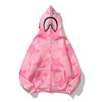 Bape Shark Hoodie Estrellas Rosa