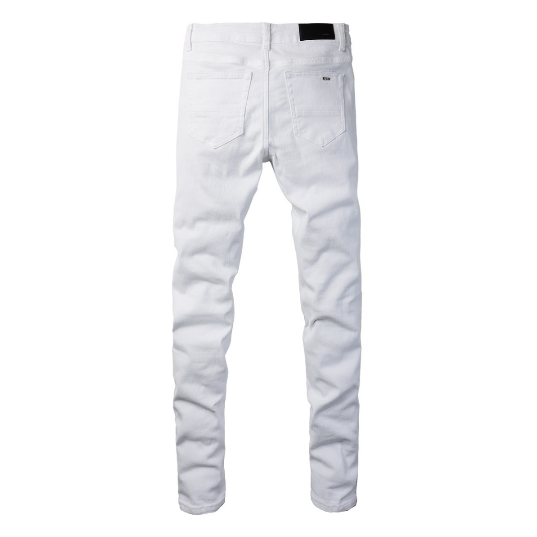 Amr White Ripped Jeans Blanco