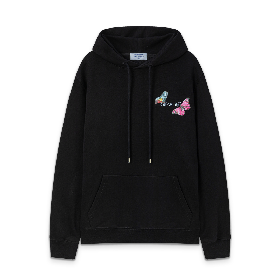 Off-White Off-W Monogram Hoodie - Negro Marron Butterflies