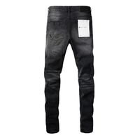 Purple Ripped Black Jeans
