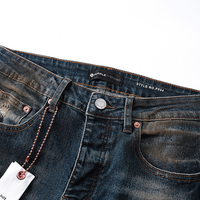 Purple Flared Jeans Lavado Claro Roturas