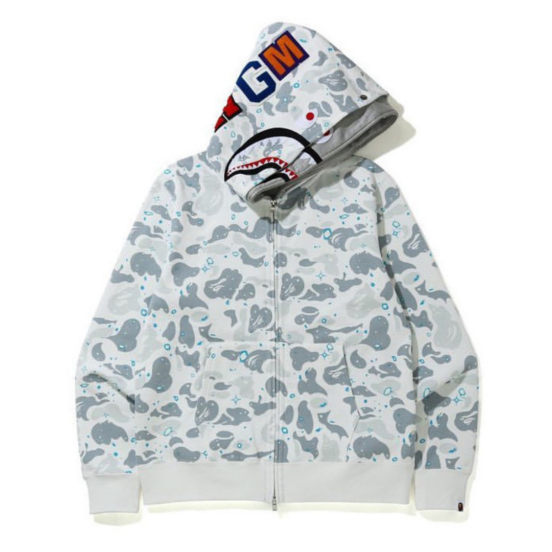 Bape Zip Hoodie Camo Blanco 4