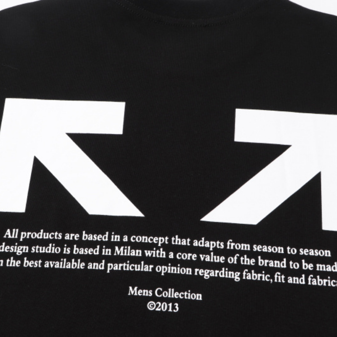 Off-White Off-W Monogram T-shirt - Negro Grande Blanco Arco