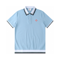 Casablanca Monogram T Shirt Cielo Blanco Logo Rojo