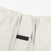 Essentials Short Set Liso Blanco Logo Negro