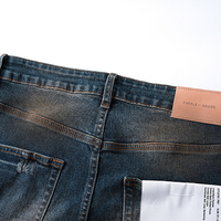Purple Flared Jeans Lavado Claro Roturas