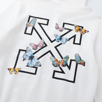 Off-White Off-W Monogram Hoodie - Negro Marron Butterflies