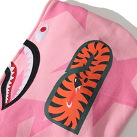 Bape Shark Hoodie Estrellas Rosa