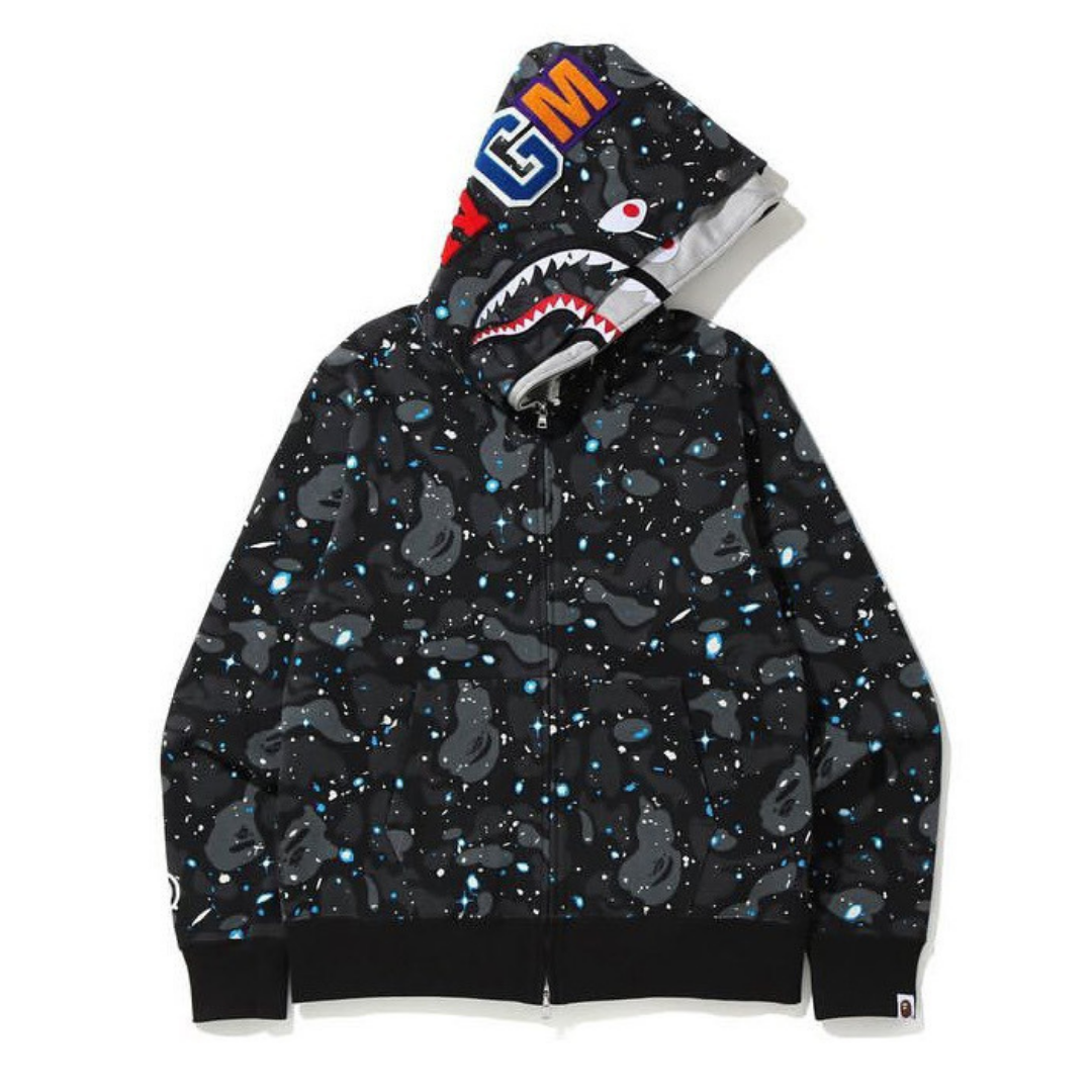Bape Zip Hoodie Camo Negro Blanco Rojo