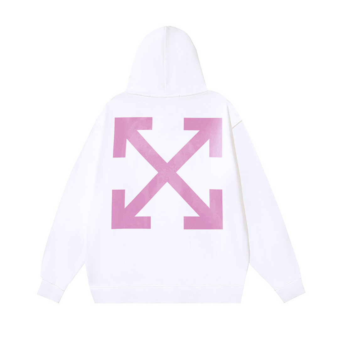 Off-White Off-W Monogram Hoodie - Negro Rosa