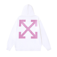 Off-White Off-W Monogram Hoodie - Negro Rosa