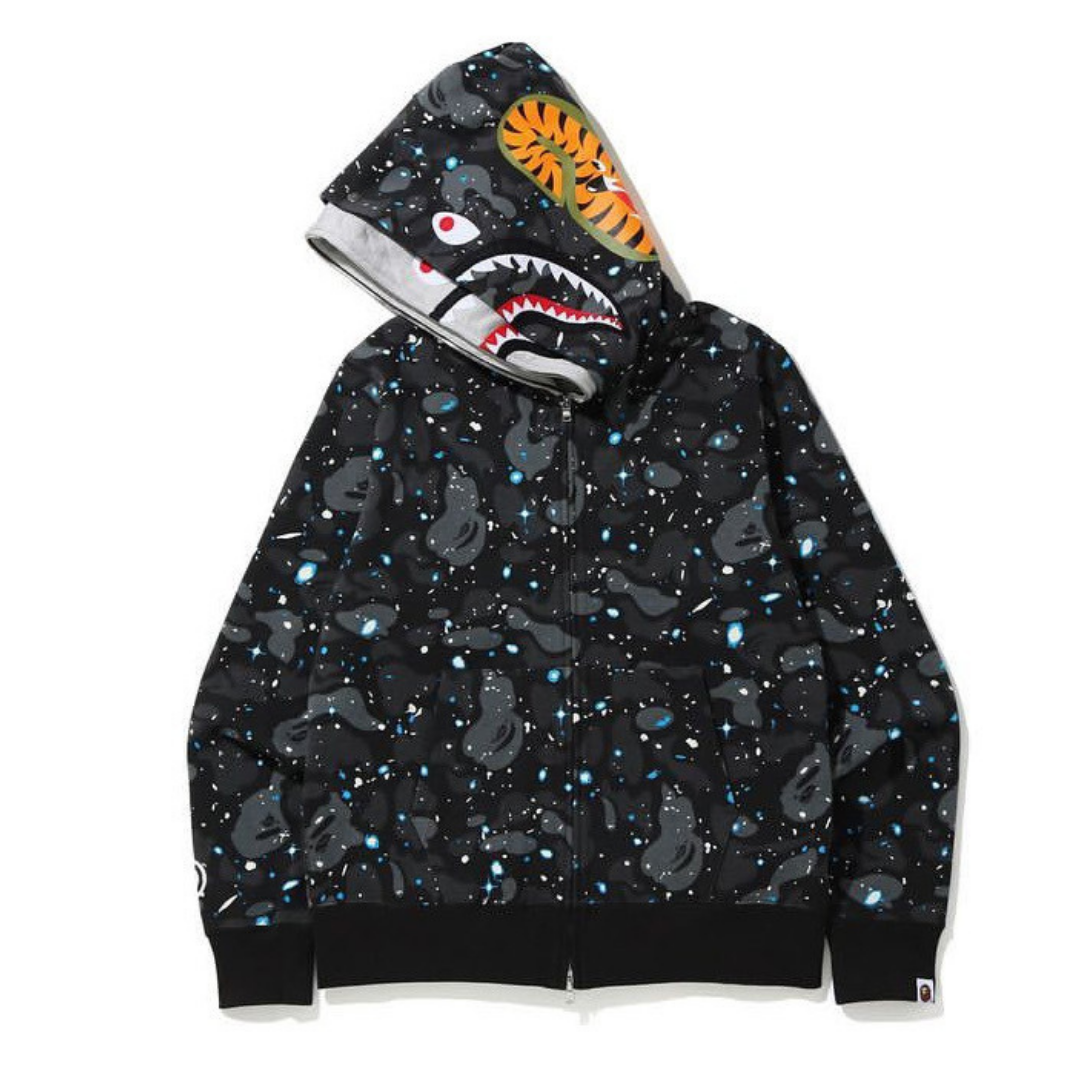 Bape Zip Hoodie Camo Negro Blanco Rojo