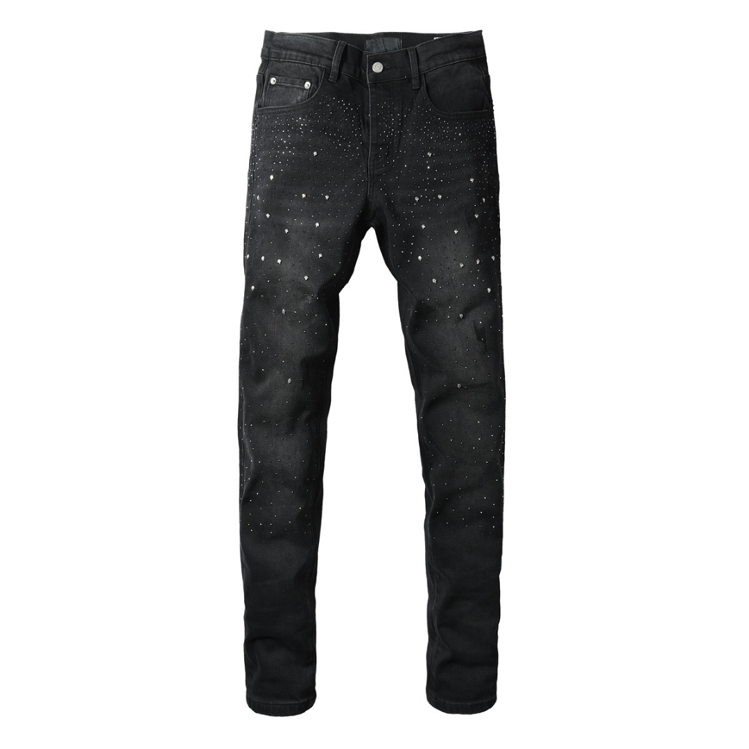 Purple Black Diamonds Jeans Negrillas