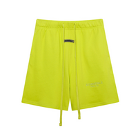 Essentials Shorts Liso Verde Logo Blanco