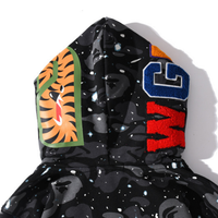 Bape Zip Hoodie Camo Negro Blanco Rojo