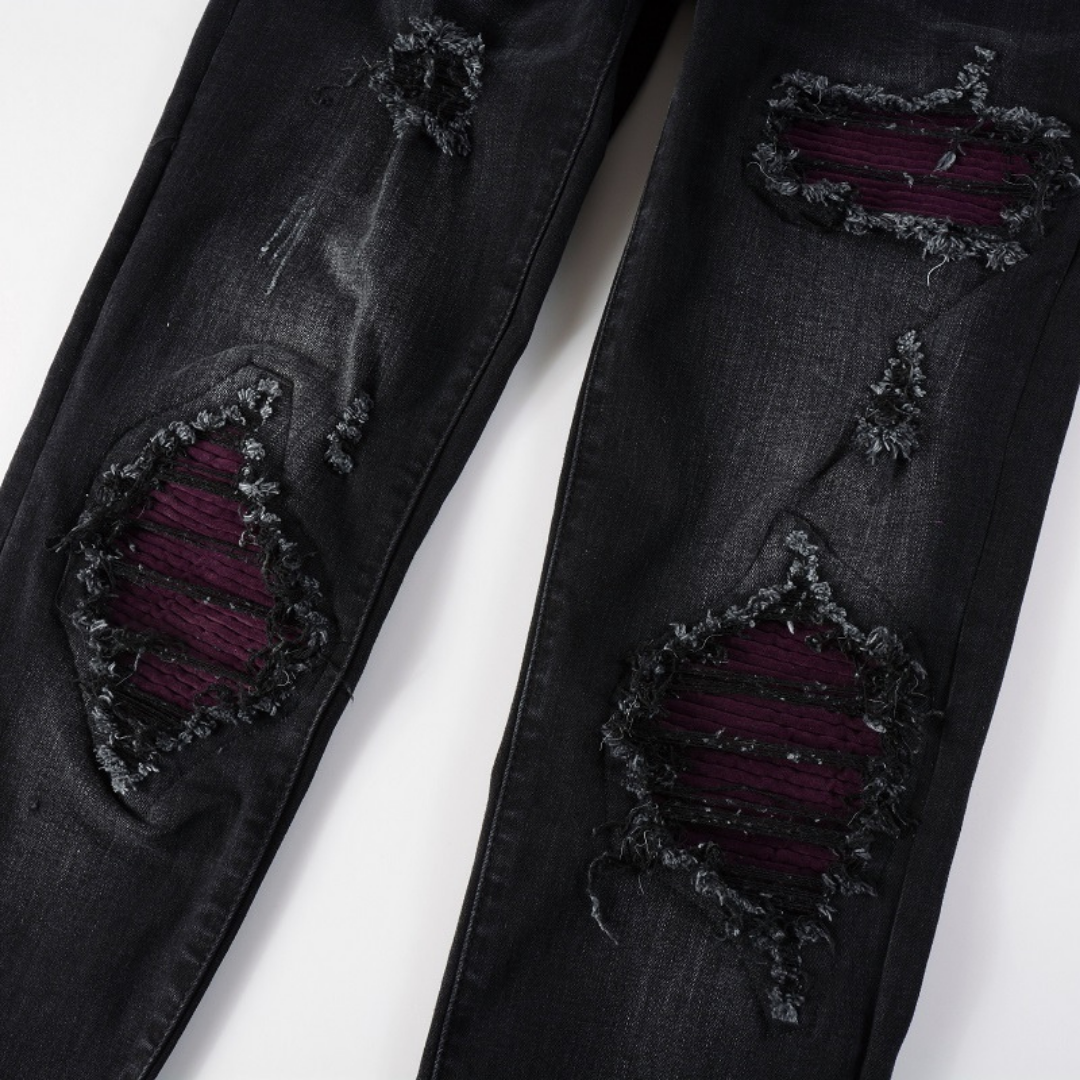 Amr Black Ripped Jeans Negro 2
