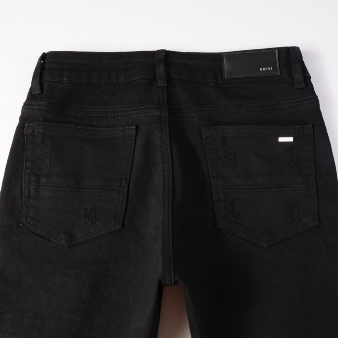 Amr Bandana Black Ripped Jeans Negro 2