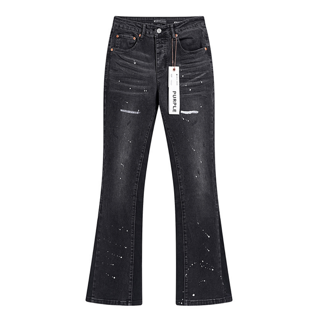 Pantalon Purple Brand Estrellas Negro Blanco