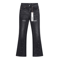Pantalon Purple Brand Estrellas Negro Blanco