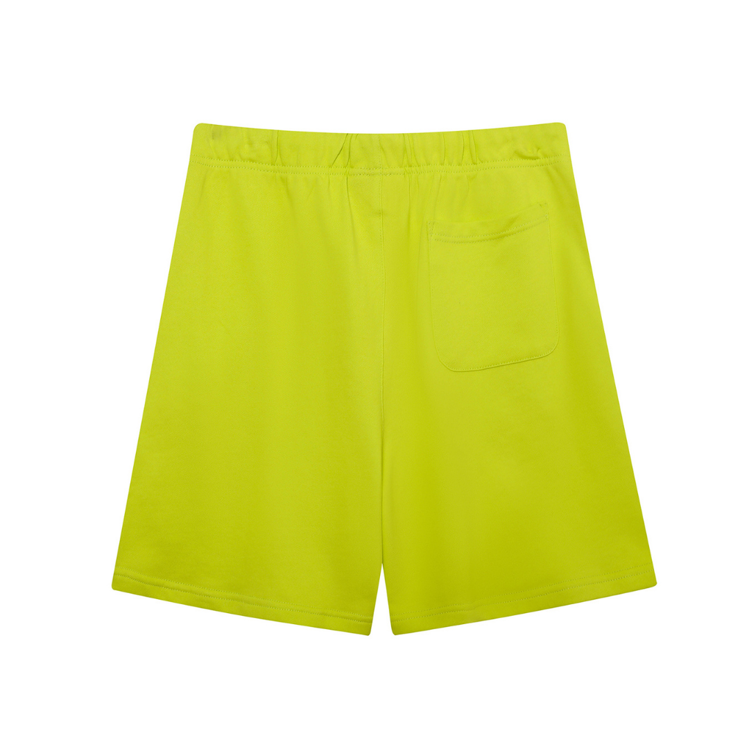 Essentials Shorts Liso Verde Logo Blanco