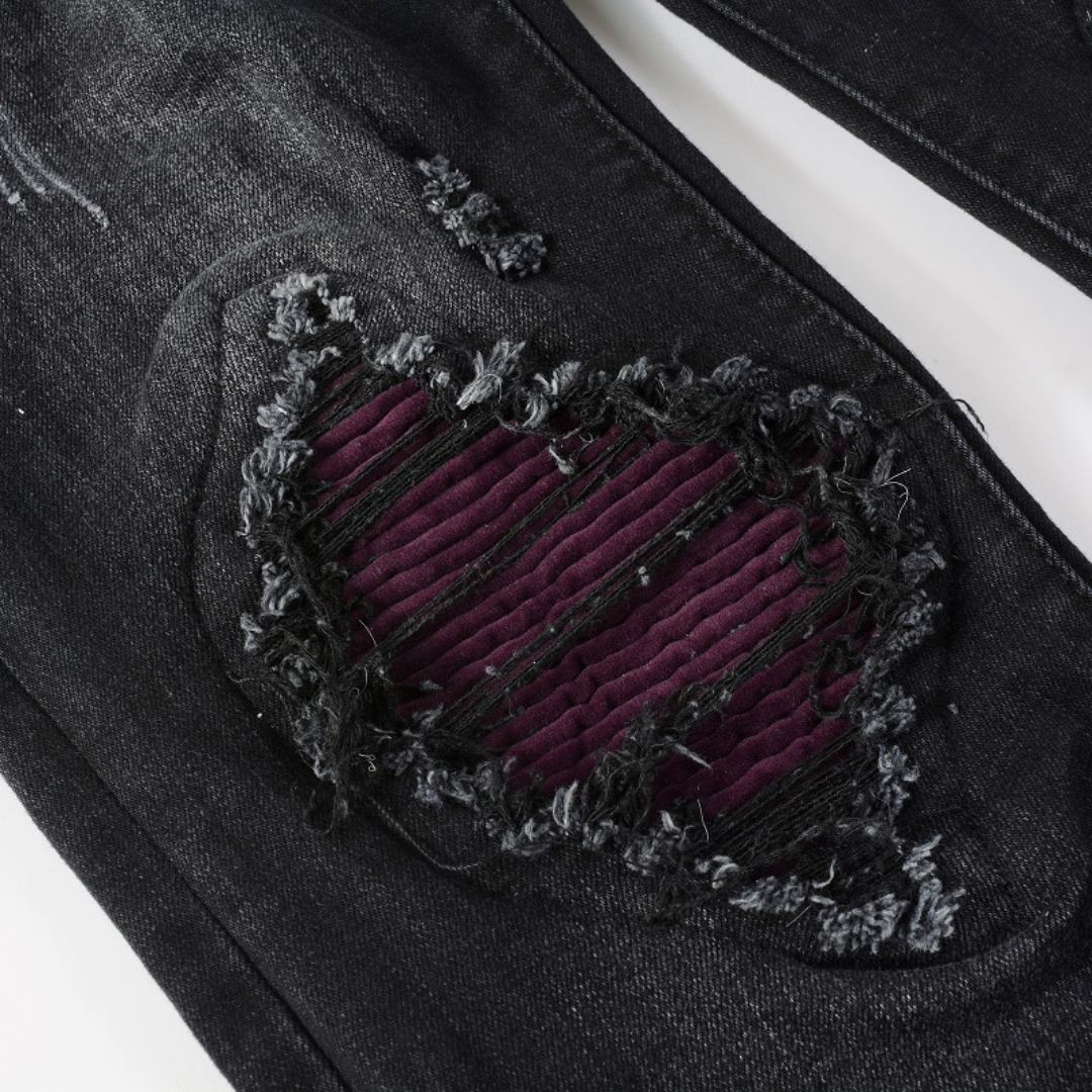 Amr Black Ripped Jeans Negro 2