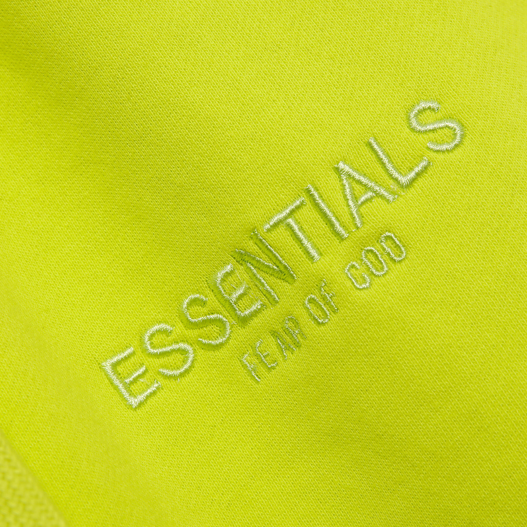 Essentials Shorts Liso Verde Logo Blanco