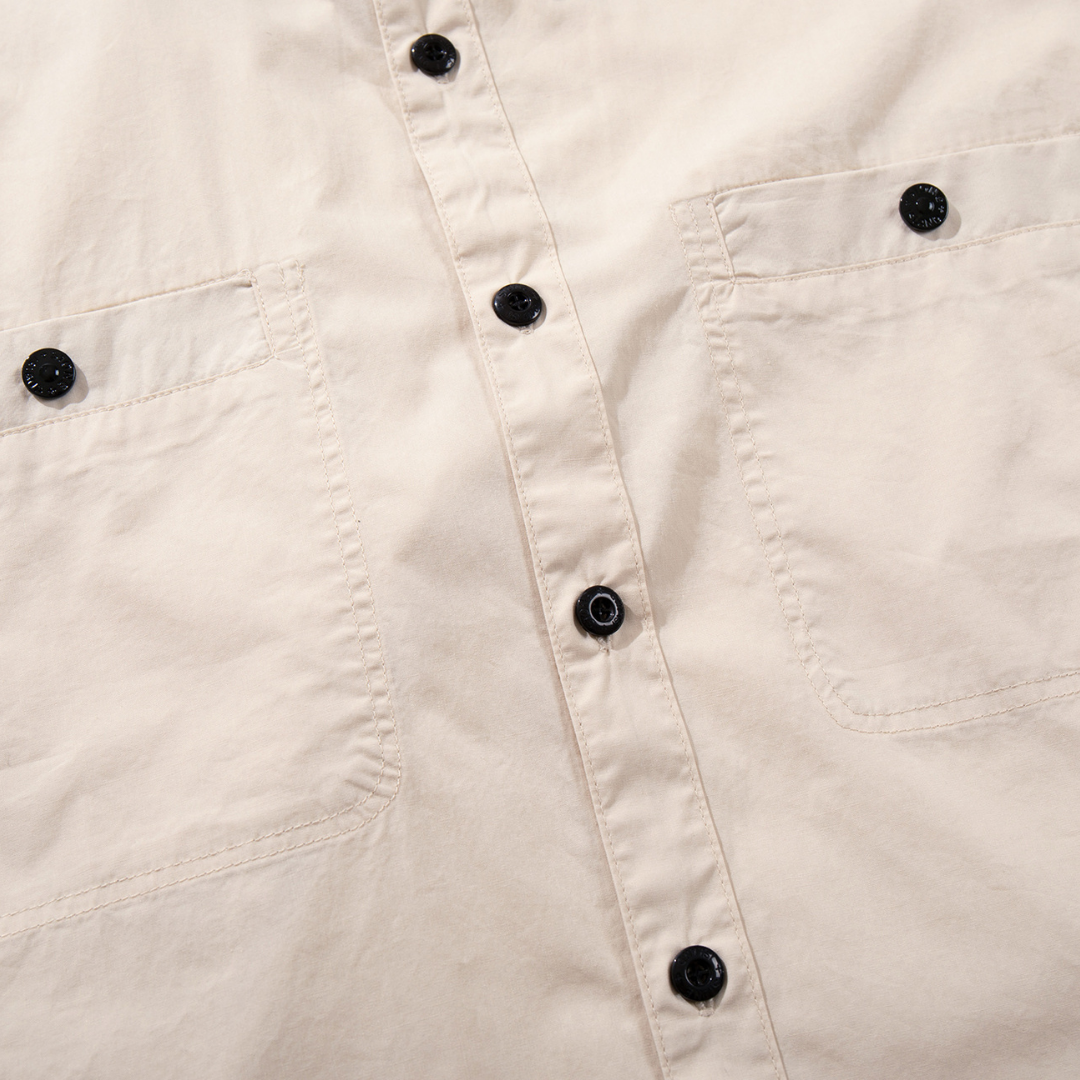 Tactic Monogram Shirt - Beige Crisp Blanco Logo Verde