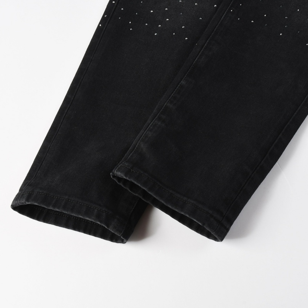 Purple Black Diamonds Jeans Negrillas