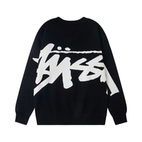 Buzo Stussy Negro Negro Hueso