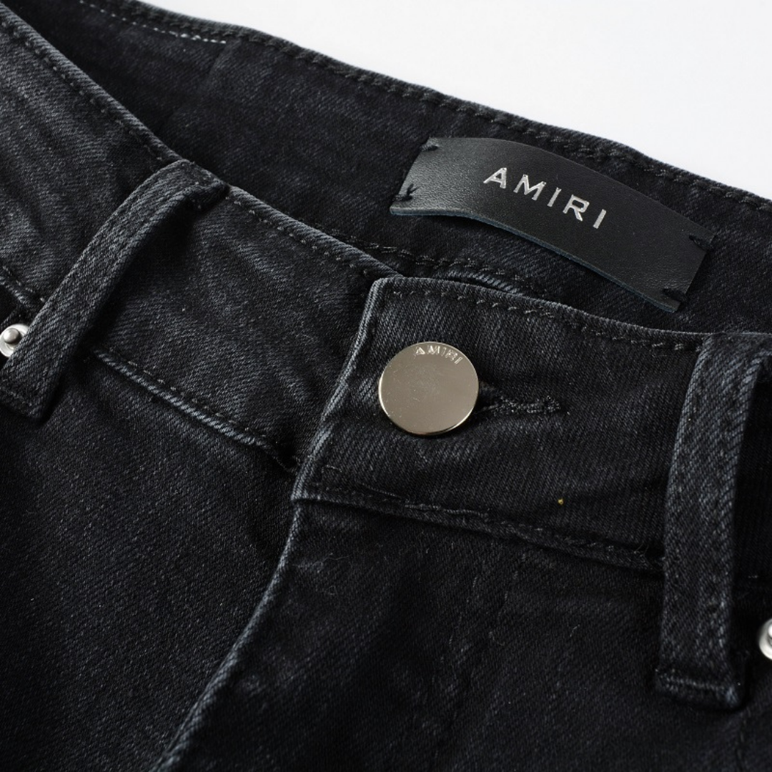 Amr Black Ripped Jeans Negro 2