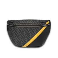 Messenger Bag Monograma Negro Amarillo