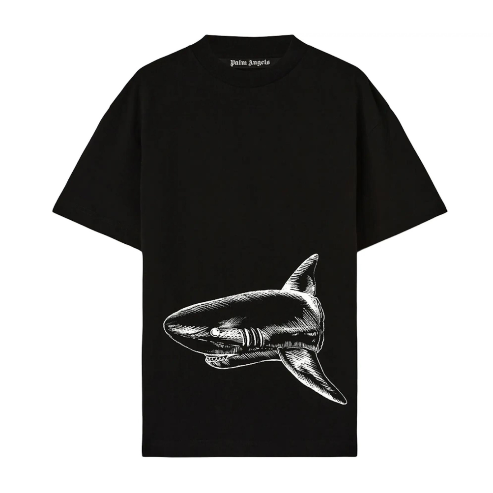 Palm Angels Palm Shark T-shirt - Negro Negro Tiburón