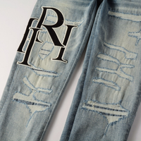 Amr Staggered Blue Jeans Azul 2