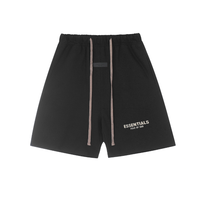 Essentials Shorts Corto Negro Logo Blanco 2