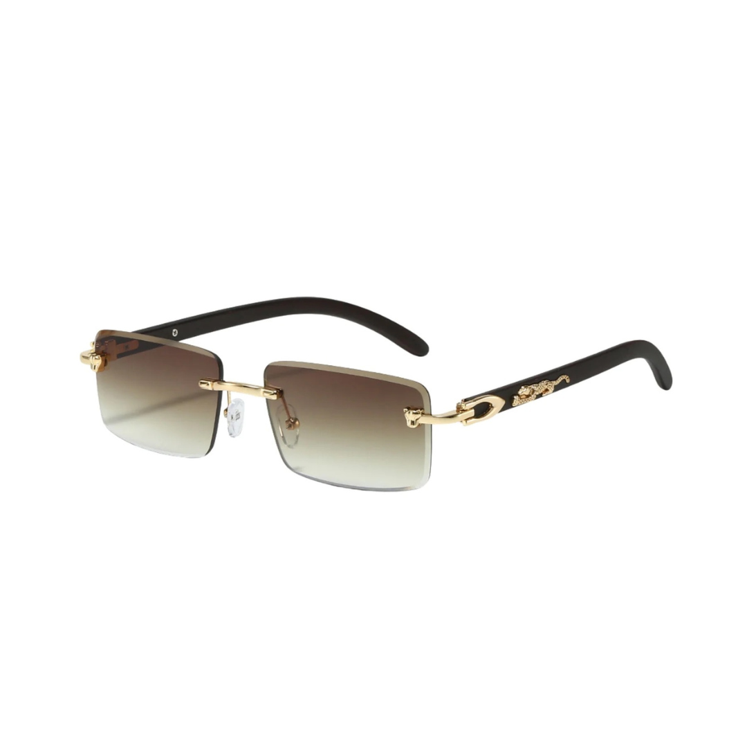 Monogram Sunglasses Negro Oro Cuadrado