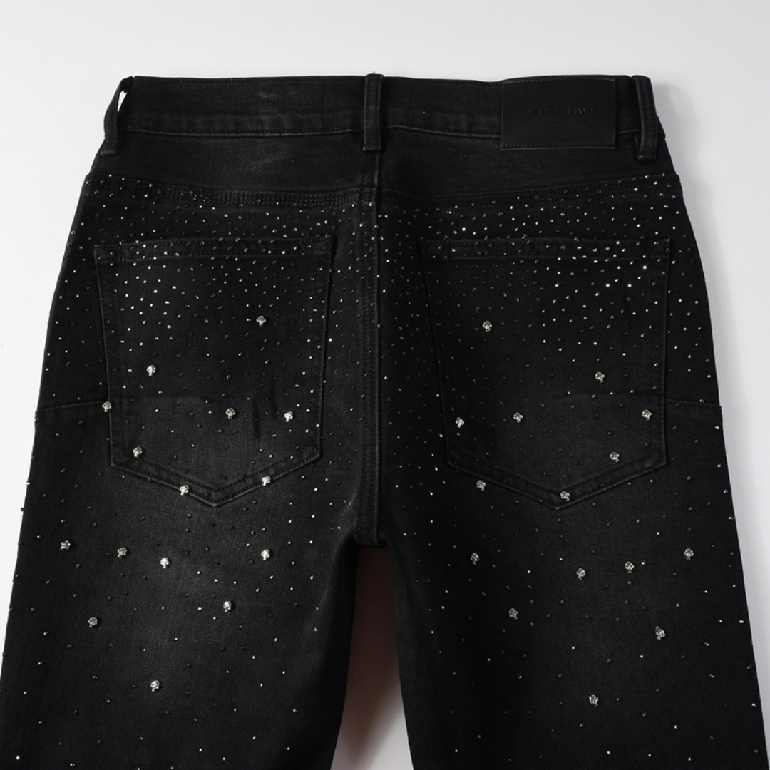 Purple Black Diamonds Jeans Negrillas