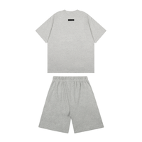 Essentials Short Set Lavado Claro Logo Negro